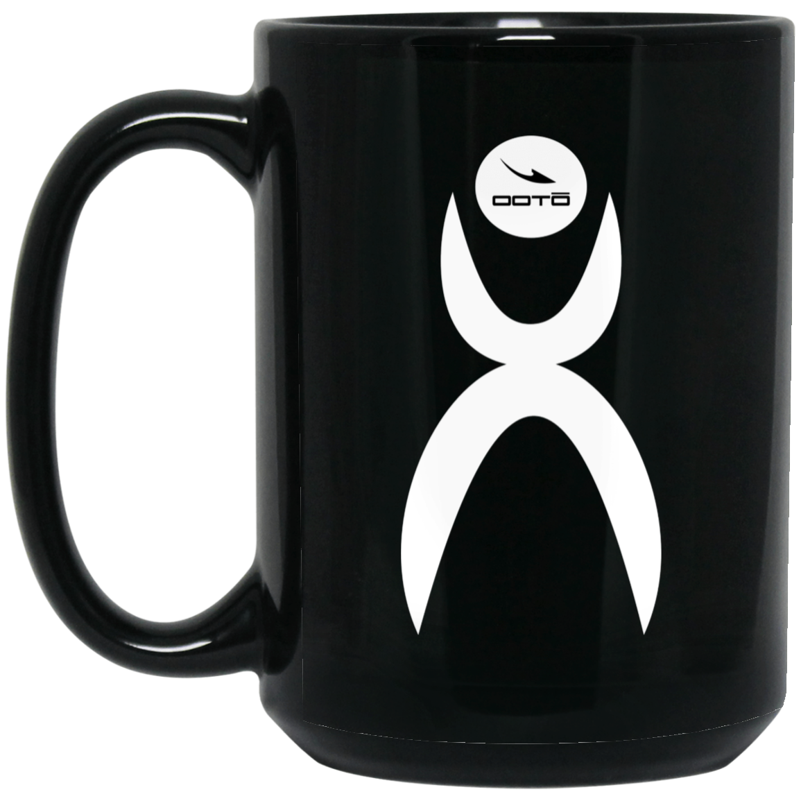 OOTO - GLYPHIC EN WHITE - DASH EN BLACK - BM15OZ 15 oz. Black Mug - 1 COLOR -