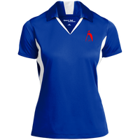 Thumbnail for OOTO - BIG STEPPIN GLYPHIC EN RED -  LST655 Ladies' Colorblock Performance Polo - 7 COLORS -