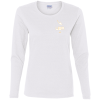 Thumbnail for USA OOTO DASH EN WHITE STRETCH - MZ OG - G540L Ladies' Cotton LS T-Shirt - 7 COLORS -