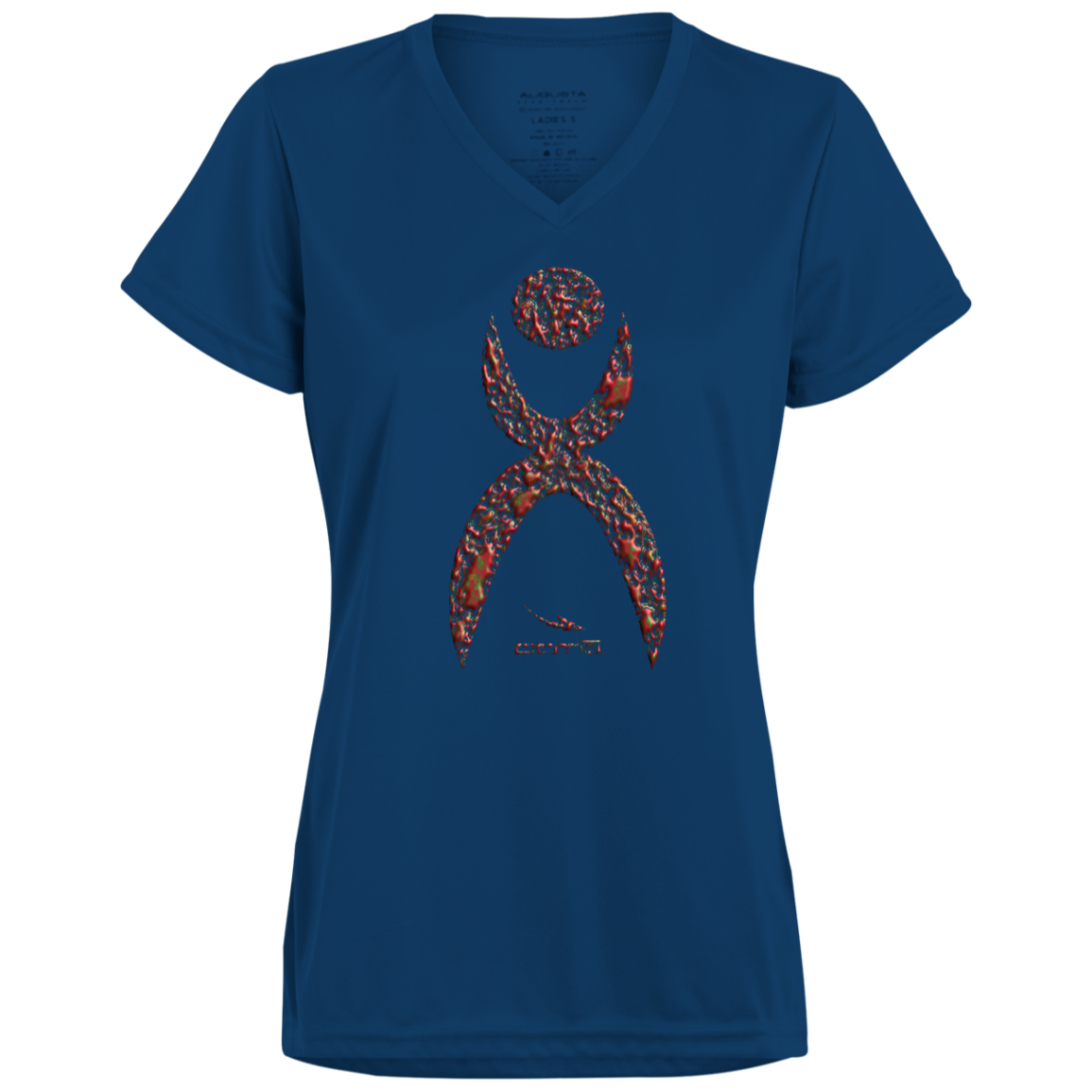 GLYPHIC EN HALTED PHASE - 1790 Ladies’ Moisture-Wicking V-Neck Tee - 6 COLORS -