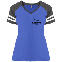 Thumbnail for USA OOTO DASH EN BLACK - DM476 Ladies' Game V-Neck T-Shirt - 3 COLORS -