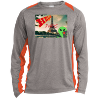 Thumbnail for AL - Hello from PARIS - selfie - postcard - ST361LS Long Sleeve Heather Colorblock Performance Tee - 3 COLORS -