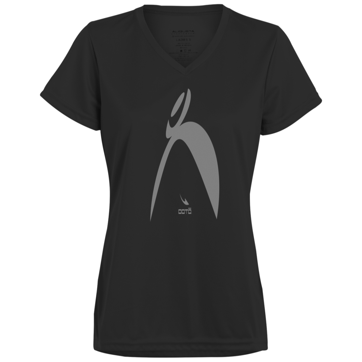 GLYPHIC BIG STEPPIN IN NOISEY GREY - 1790 Ladies’ Moisture-Wicking V-Neck Tee - 2 COLORS -