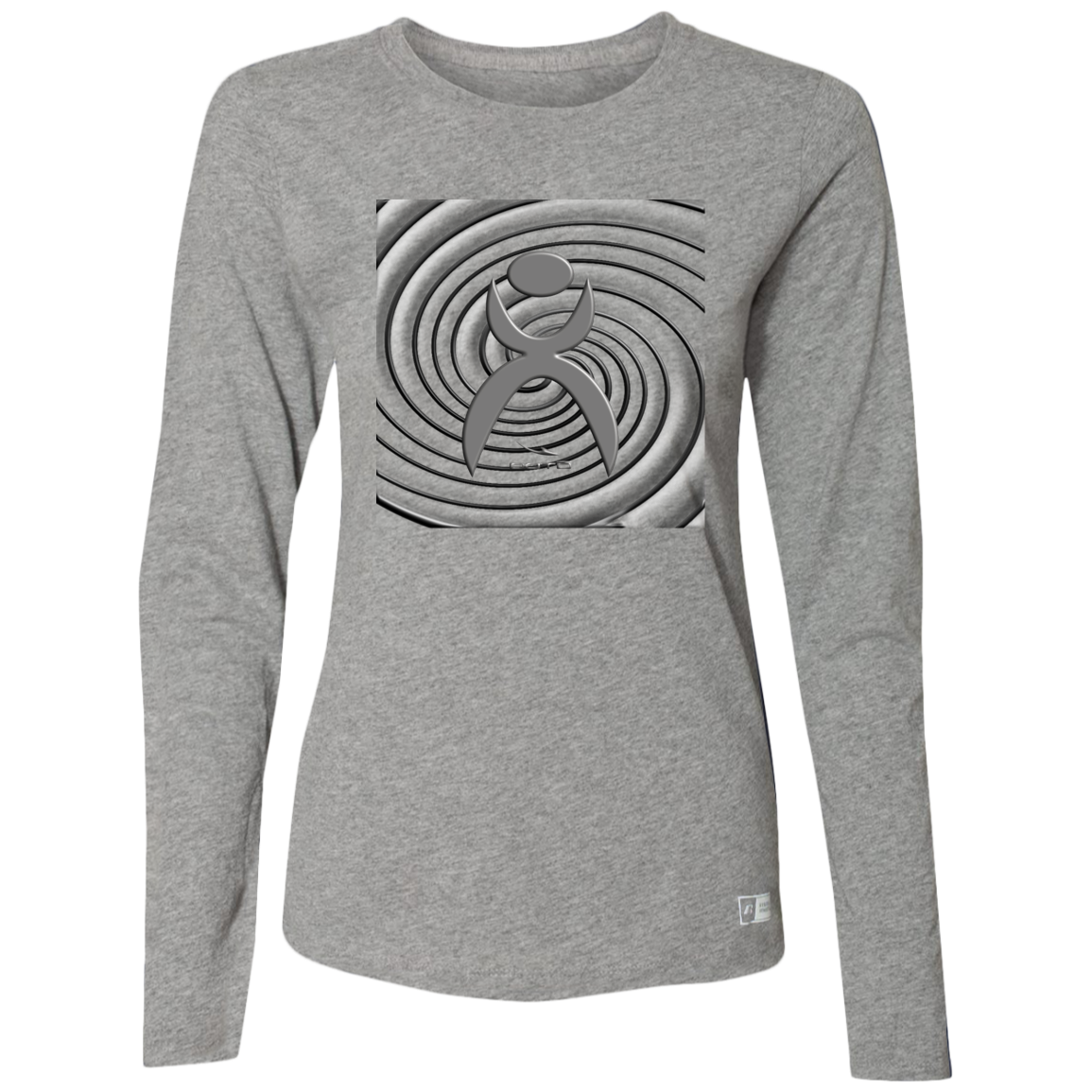 SPIRALING GLYPHIC - 64LTTX Ladies’ Essential Dri-Power Long Sleeve Tee - 3 COLORS -