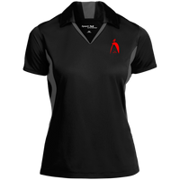 Thumbnail for OOTO - BIG STEPPIN GLYPHIC EN RED -  LST655 Ladies' Colorblock Performance Polo - 7 COLORS -