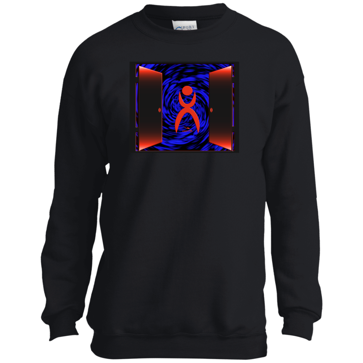 OOTO - DOORWAY - GLYPHIC MAKES AN ENTRANCE - PC90Y Youth Crewneck Sweatshirt - 2 COLORS -