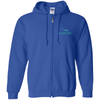 Thumbnail for OOTO - DASH EN TURQUOISE - G186 Zip Up Hooded Sweatshirt - 8 COLORS -