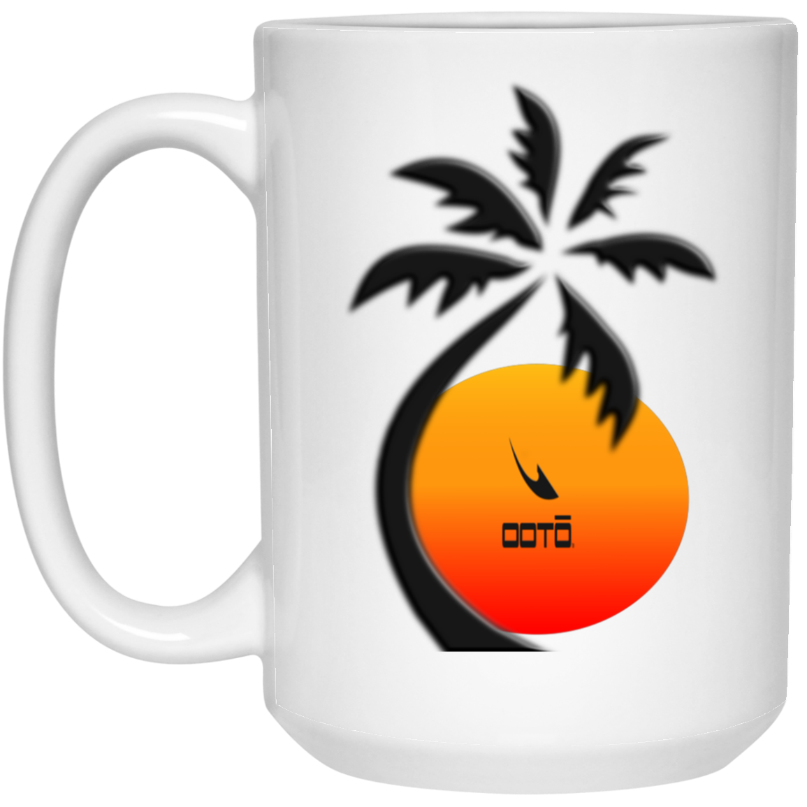 OOTO - PALM SUNSET - 21504 15 oz. White Mug - 1 COLOR -