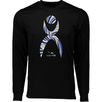 Thumbnail for GLYPHIC EN DEEP BLUE WITH NEW GALLACTIC FENCE - 788 Long Sleeve Moisture-Wicking Tee - 5 COLORS -