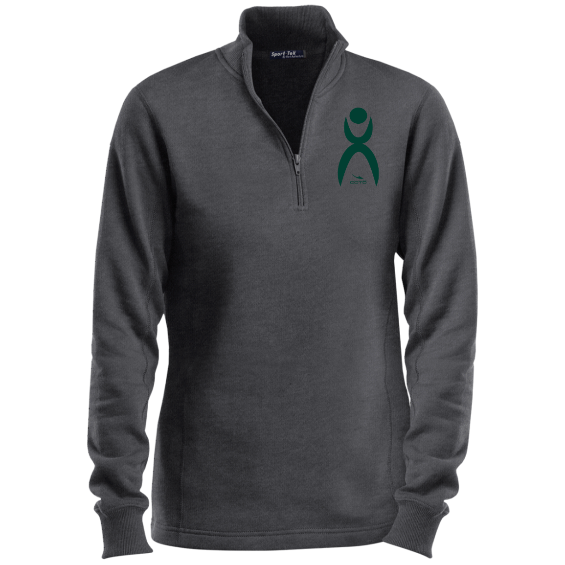 OOTO - GLYPHIC EN GREEN - LST253 Ladies' 1/4 Zip Sweatshirt - 5 COLORS -