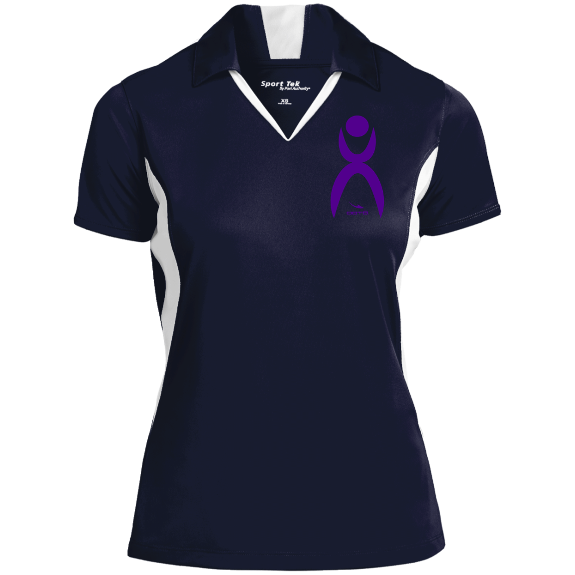 OOTO - GLYPHIC EN LAVENDER LST655 Ladies' Colorblock Performance Polo - 2 COLORS