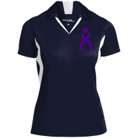 Thumbnail for OOTO - GLYPHIC EN LAVENDER LST655 Ladies' Colorblock Performance Polo - 2 COLORS