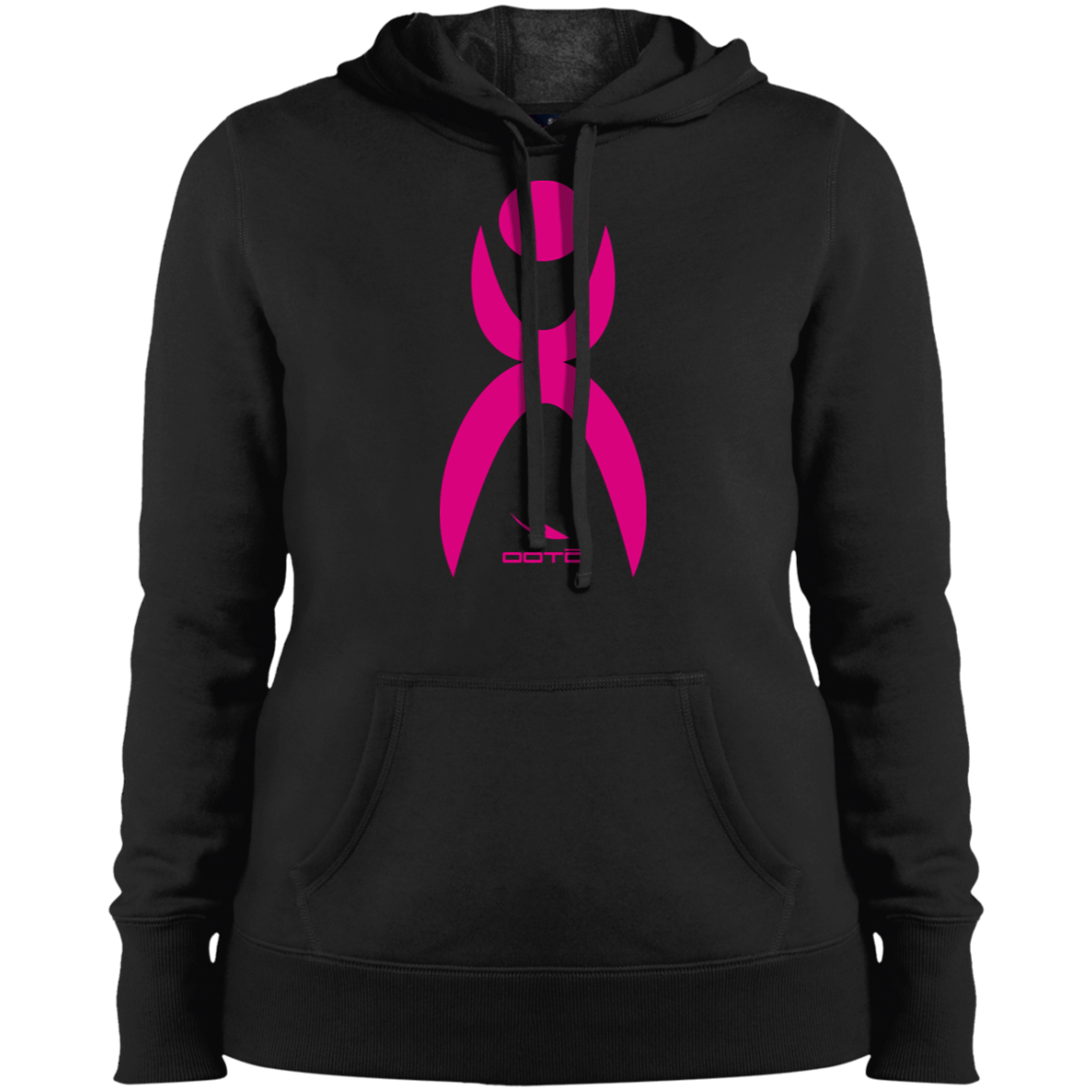 OOTO - GLYPHIC EN NEON PINK - LST254 Ladies' Pullover Hooded Sweatshirt - 5 COLORS -