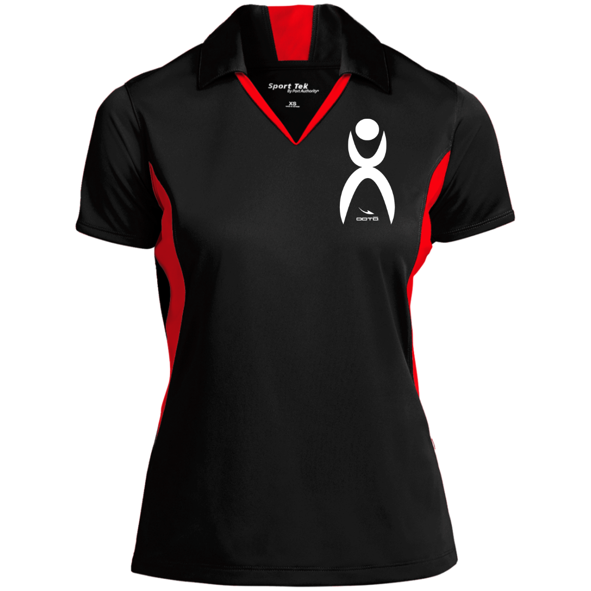 OOTO - GLYPHIC EN WHITE - LST655 Ladies' Colorblock Performance Polo - 5 COLORS -