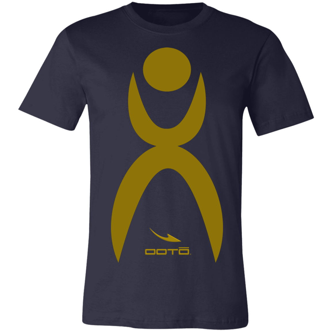 LARGE GLYPHIC EN OLIVE GOLD - 3001C Unisex Jersey Short-Sleeve T-Shirt - 3 COLORS -