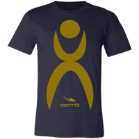 Thumbnail for LARGE GLYPHIC EN OLIVE GOLD - 3001C Unisex Jersey Short-Sleeve T-Shirt - 3 COLORS -