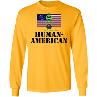 Thumbnail for AL - HUMAN-AMERICAN - G240 LS Ultra Cotton T-Shirt - 7 COLORS -