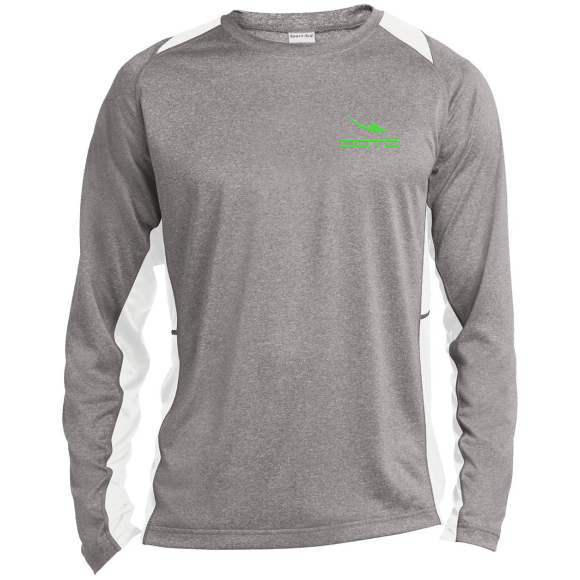 DASH EN LIME - M ST361LS Long Sleeve Heather Colorblock Performance Tee - 2 COLORS - -