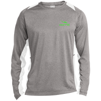 Thumbnail for DASH EN LIME - M ST361LS Long Sleeve Heather Colorblock Performance Tee - 2 COLORS - -