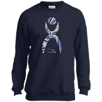 Thumbnail for OOTO - GLYPHIC EN DEEP BLUE WITH NEW GALLACTIC FENCE - PC90Y Youth Crewneck Sweatshirt - 3 COLORS -