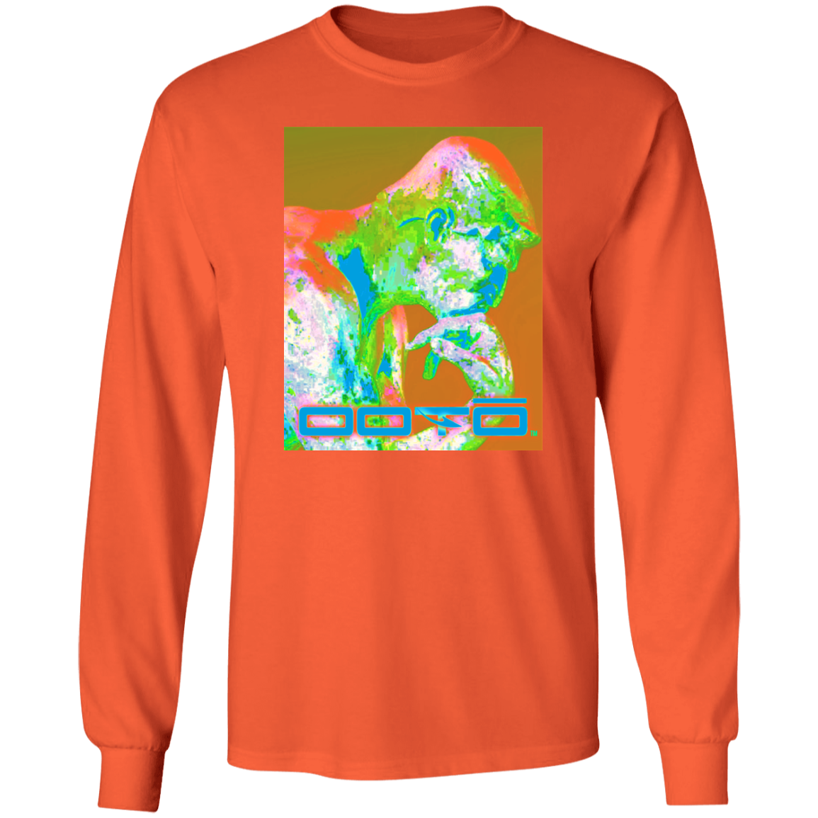 RODINS THE THINKER X OOTO EN PASTEL - G240 LS Ultra Cotton T-Shirt - 5 COLORS -