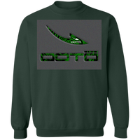 Thumbnail for OOTO - STENCIL NOISE GRAY GREEN OVER DARK TUNNEL GN - Z65 Crewneck Pullover Sweatshirt - 3 COLORS -