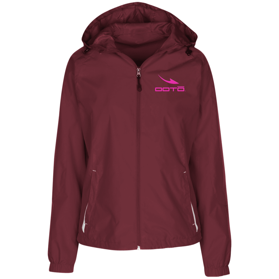 OOTO - DASH EN PINK - LST76 Ladies' Jersey-Lined Hooded Windbreaker - 4 COLORS -