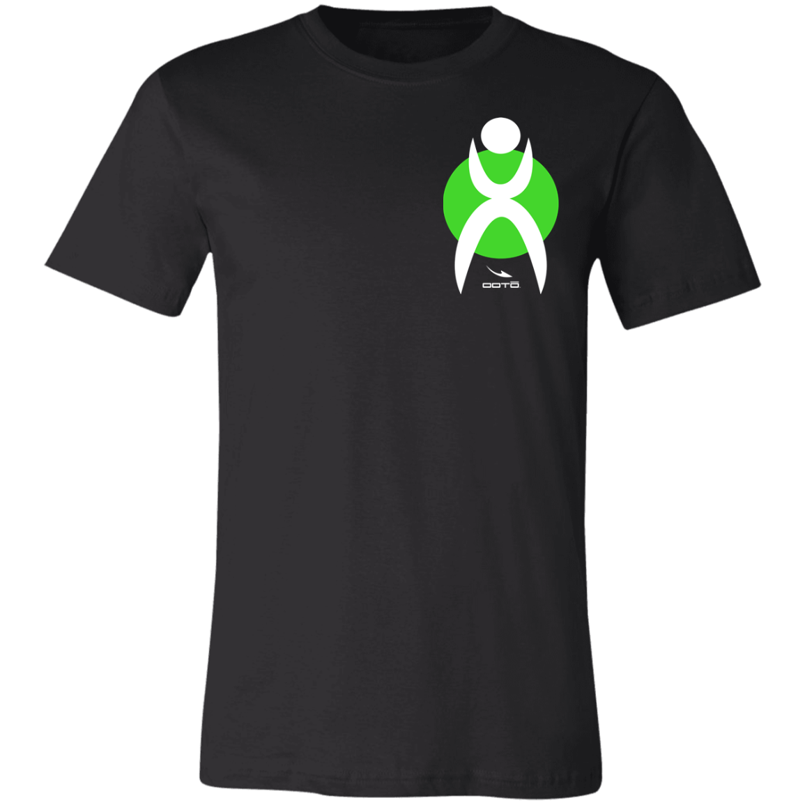 GLYPHIC EN WHITE OVER LIME CIRCLE - 3001C Unisex Jersey Short-Sleeve T-Shirt - 3 COLORS -