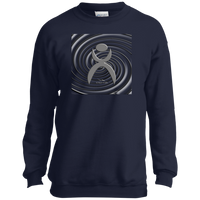 Thumbnail for OOTO - SPIRALING GLYPHIC - PC90Y Youth Crewneck Sweatshirt - 5 COLORS -