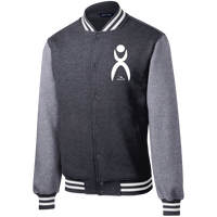 Thumbnail for OOTO - GLYPHIC EN WHITE - ST270 Fleece Letterman Jacket - 4 COLORS -