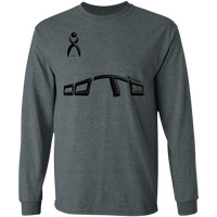 Thumbnail for DISTORTED WITH GLYPHIC BK G240 LS Ultra Cotton T-Shirt - 7 COLORS -