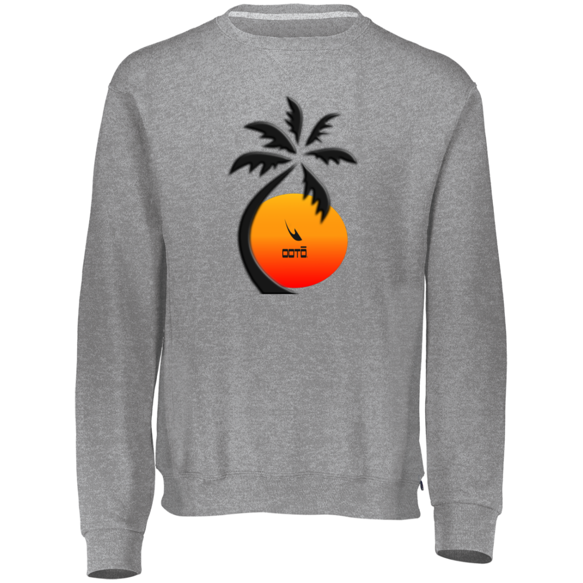 OOTO - PALM SUNSET - 698HBM Dri-Power Fleece Crewneck Sweatshirt - 7 COLORS -