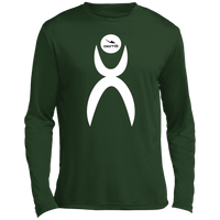 Thumbnail for GLYPHIC EN WHITE - DASH EN BLACK - ST350LS Men’s Long Sleeve Performance Tee - 5 COLORS -