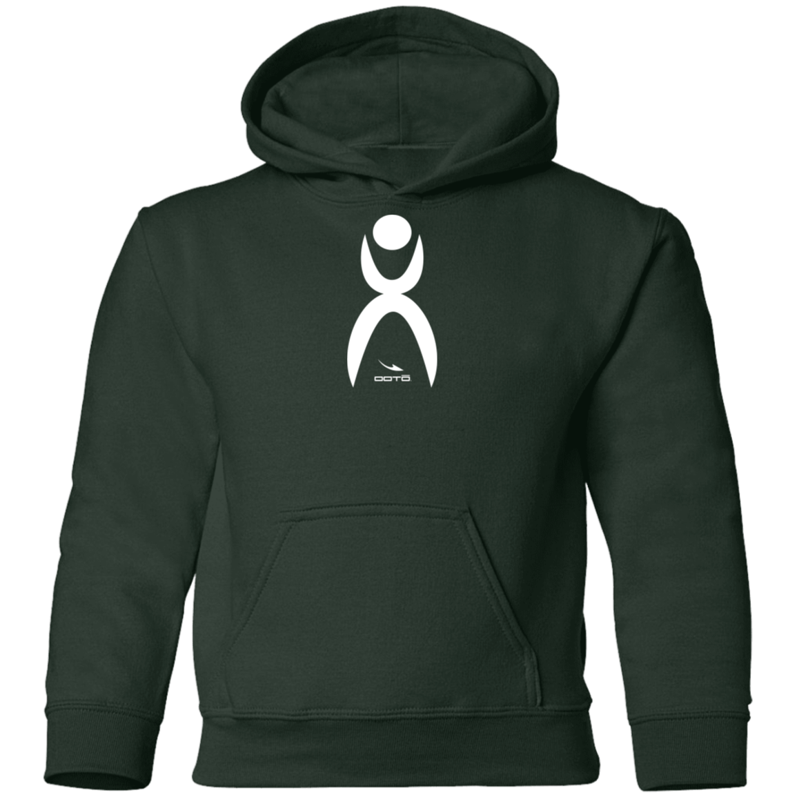 OOTO - GLYPHIC  EN WHITE - G185B Youth Pullover Hoodie - 11 COLORS -