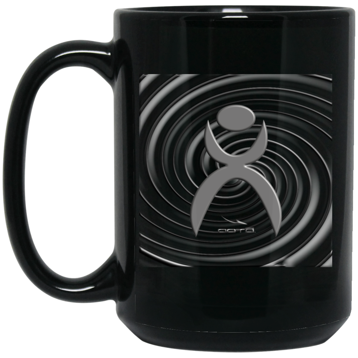 OOTO - GLYPHIC EN SPIRAL - BM15OZ 15 oz. Black Mug - 1 COLOR -