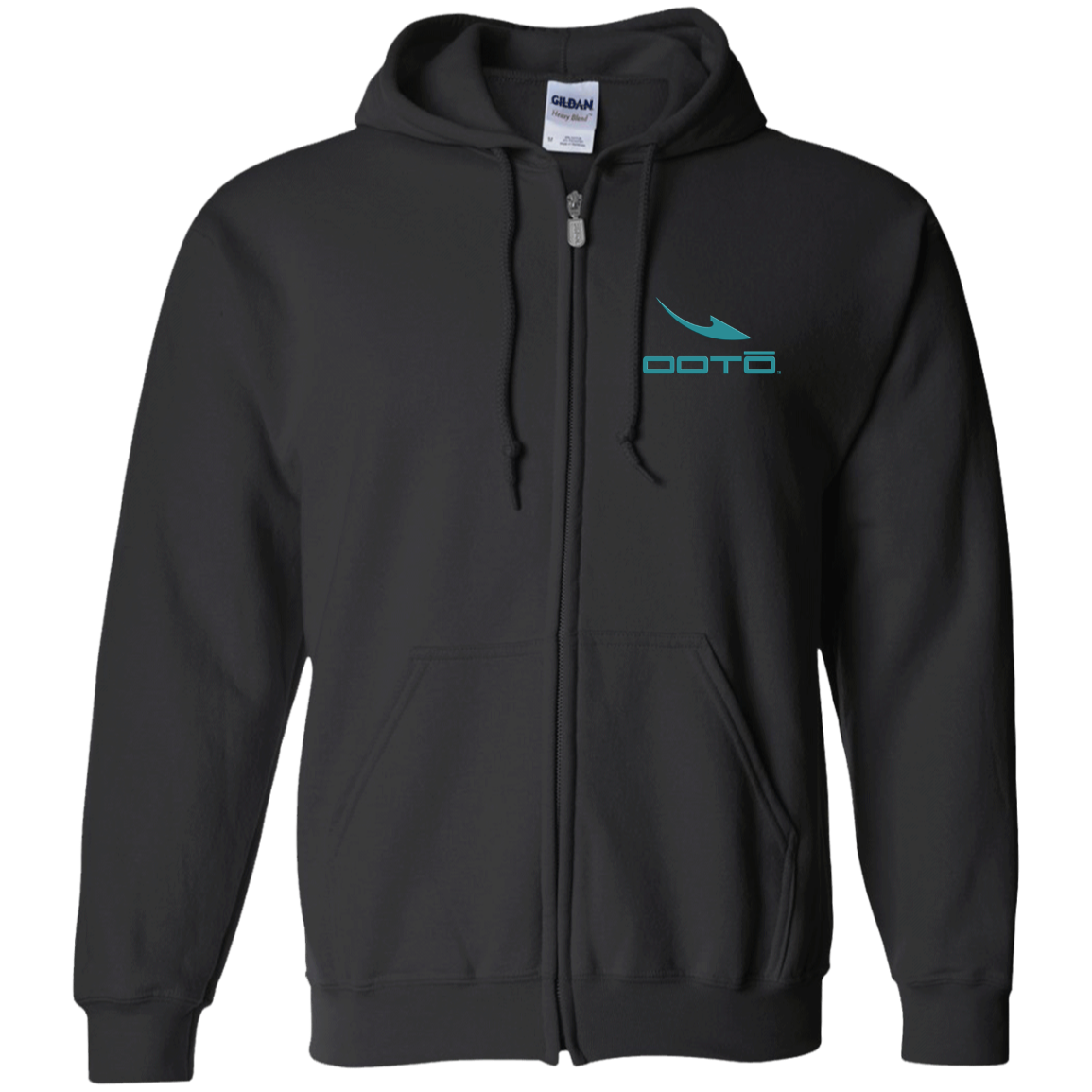 OOTO - DASH EN TURQUOISE - G186 Zip Up Hooded Sweatshirt - 8 COLORS -