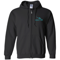 Thumbnail for OOTO - DASH EN TURQUOISE - G186 Zip Up Hooded Sweatshirt - 8 COLORS -