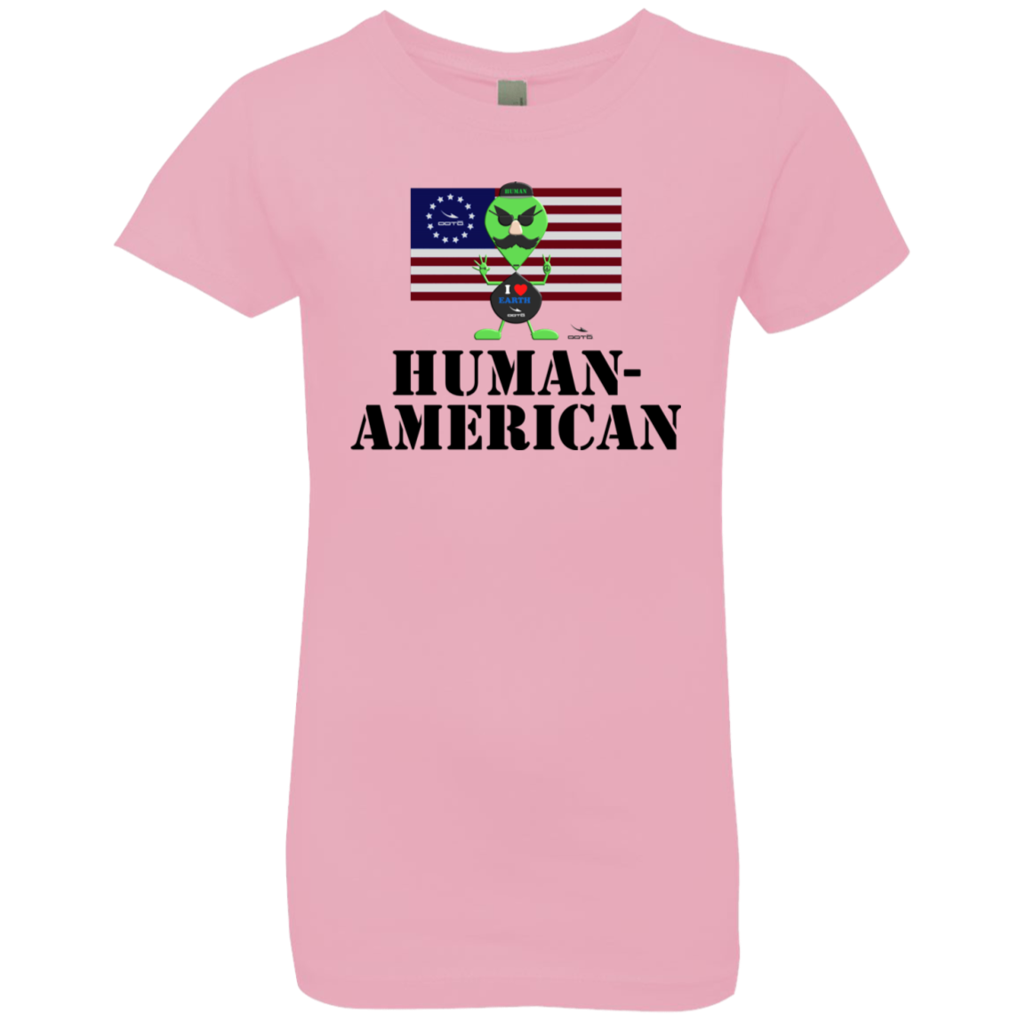 OOTO - AL HUMAN-AMERICAN - NL3710 Girls' Princess T-Shirt - 7 COLORS -