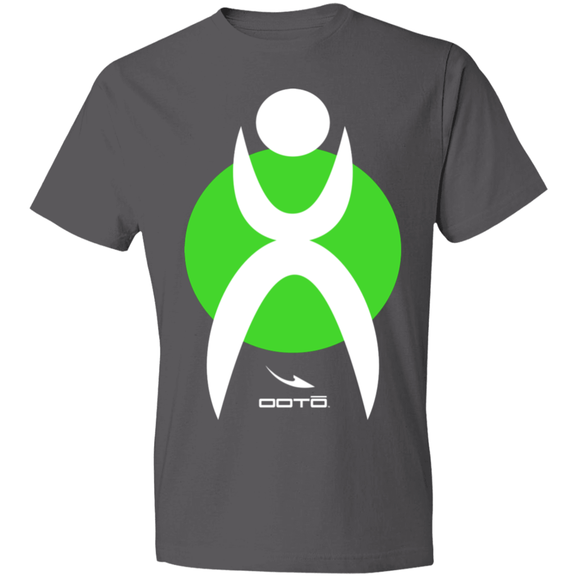 GLYPHIC EN WHITE OVER LIME CIRCLE - 980 Lightweight T-Shirt 4.5 oz - 6 COLORS -