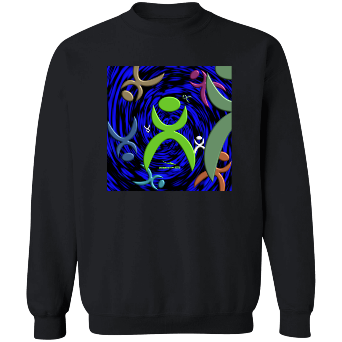 OOTO - GLYPHIC EN DIMENSIONAL GRASP - G180 Crewneck Pullover Sweatshirt - 1 COLOR -