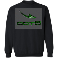 Thumbnail for OOTO - STENCIL NOISE GRAY GREEN OVER DARK TUNNEL GN - Z65 Crewneck Pullover Sweatshirt - 3 COLORS -