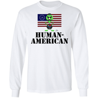 Thumbnail for AL - HUMAN-AMERICAN - G240 LS Ultra Cotton T-Shirt - 7 COLORS -