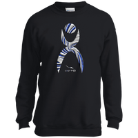 Thumbnail for OOTO - GLYPHIC EN DEEP BLUE WITH NEW GALLACTIC FENCE - PC90Y Youth Crewneck Sweatshirt - 3 COLORS -