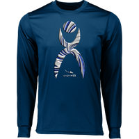 Thumbnail for GLYPHIC EN DEEP BLUE WITH NEW GALLACTIC FENCE - 788 Long Sleeve Moisture-Wicking Tee - 5 COLORS -