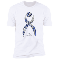 Thumbnail for GLYPHIC EN DEEP BLUE WITH NEW GALLACTIC FENCE - NL3600 Premium Short Sleeve T-Shirt - 7 COLORS -