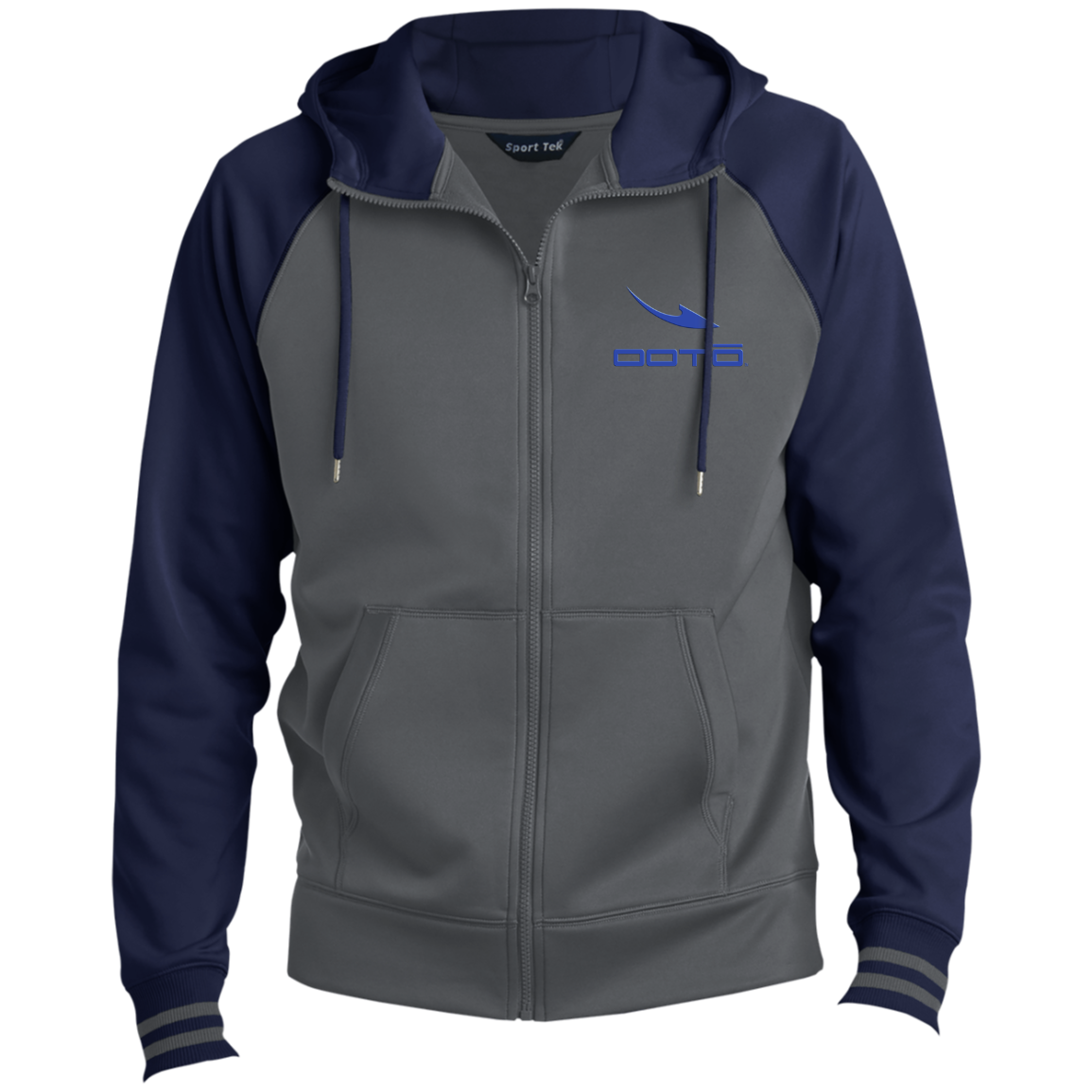 OOTO - DASH EN BLUE - ST236 Men's Sport-Wick® Full-Zip Hooded Jacket - 3 COLORS -