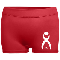 Thumbnail for OOTO - GLYPHIC EN WHITE - 1232 Ladies' Fitted Moisture-Wicking 2.5 inch Inseam Shorts - 6 COLORS