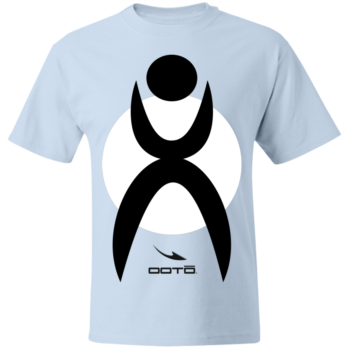 GLYPHIC EN BLACK OVER WHITE CIRCLE - 5180 Beefy T-Shirt - 4 COLORS -