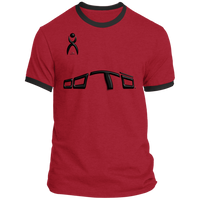 Thumbnail for DISTORTED WITH GLYPHIC BK PC54R Ringer Tee - 7 COLORS -