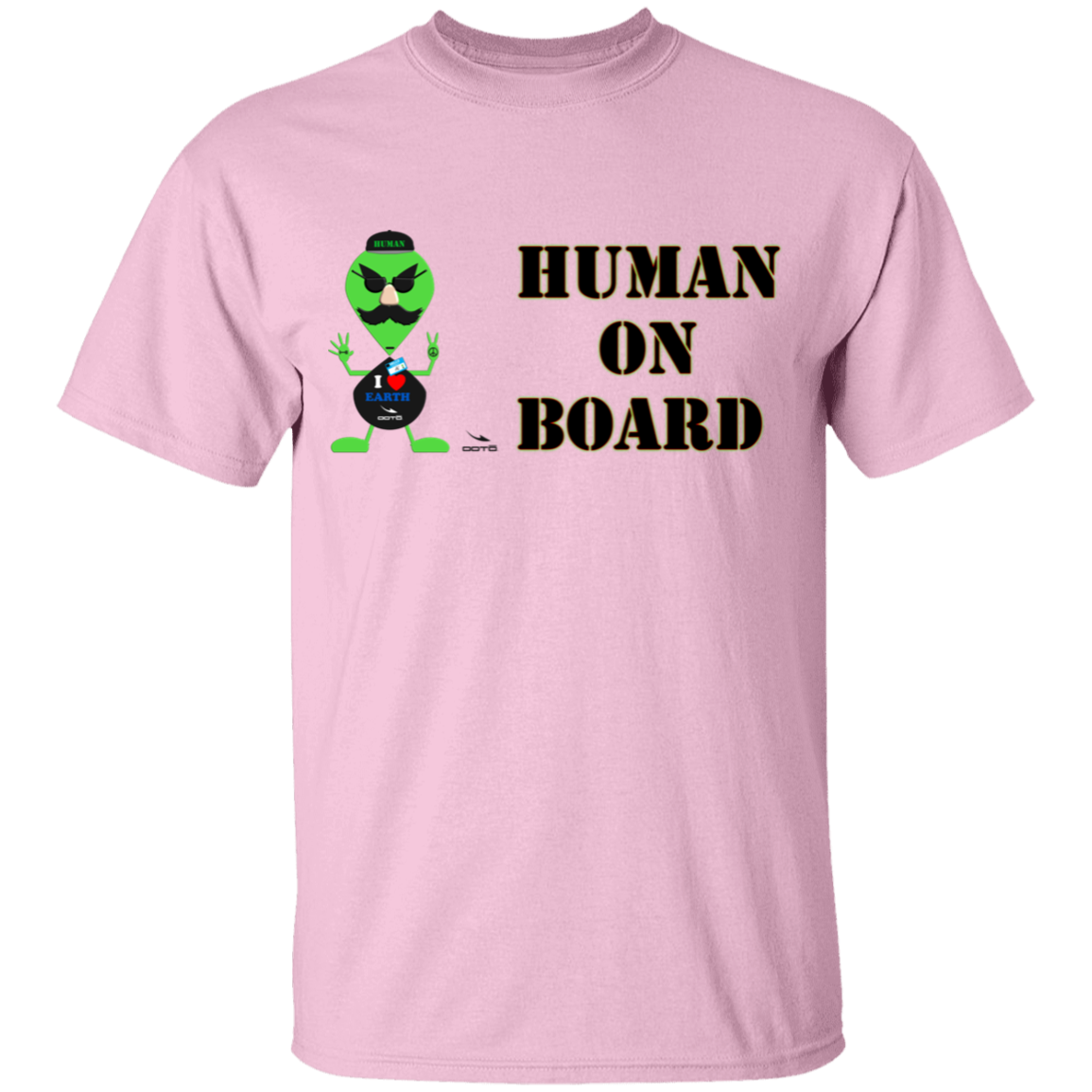 OOTO - AL- HUMAN ON BOARD G500B Youth 5.3 oz 100% Cotton T-Shirt - 10 COLORS -